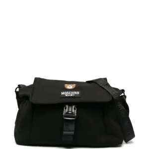 Moschino Unisex Teddy Logo Mothers Changing Bag in Black Tgun