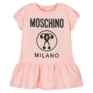 Moschino Baby Girls Embroidered Dress Pink 12/18m