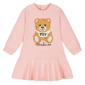 Moschino Baby Girls Teddy Bear Dress Pink 6M