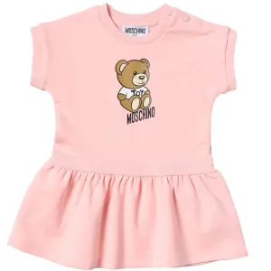 Moschino Baby Girls Teddy Sweat Dress Pink 18/24 Sugar Rose