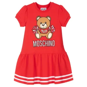 Moschino Girls Bear Dress Red 12Y