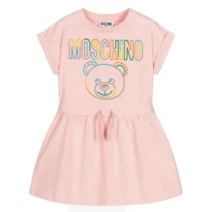 Moschino Girls Logo Dress Pink 10Y