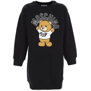 Moschino Girls Teddy Bear Dress Black 10Y