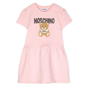 Moschino Girls Teddy Bear Dress Pink 10A Sugar Rose