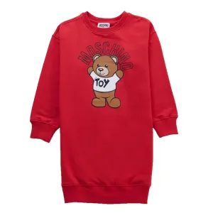 Moschino Girls Teddy Bear Dress Red 10Y