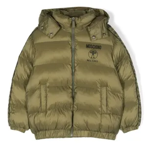 Moschino Tape Logo Jacket in Olive Green 8A