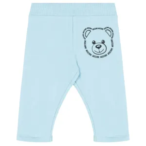 Moschino Baby Boys Teddy Bear Fleece Pants Blue 3Y