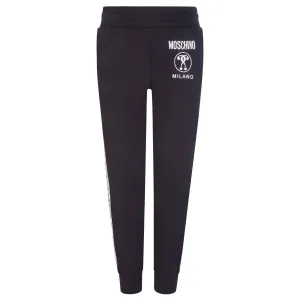Moschino Boys Tape Logo Joggers in Black 14A