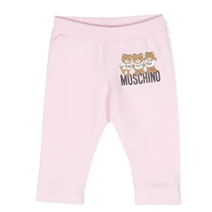 Moschino Baby Girls Logo Pants in Pink 18/24 Pirouette