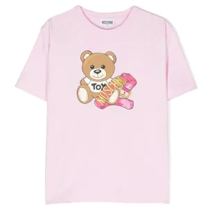 Moschino Girls Maxi T-shirt in Pink 10A Pirouette