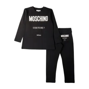 Moschino Girls T-shirt and Leggings Set in Black 8A