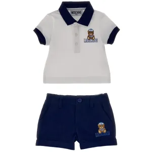 Moschino Baby Boys Polo & Shorts Set White 6/9m White/blue Navy