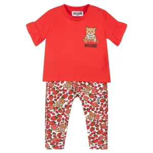 Moschino Baby Girls T-shirt Leggings Set Red 2Y