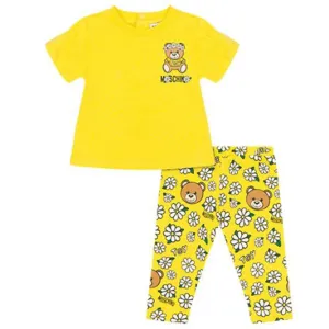 Moschino Girls T-shirt Pyjamas Set Yellow 9M