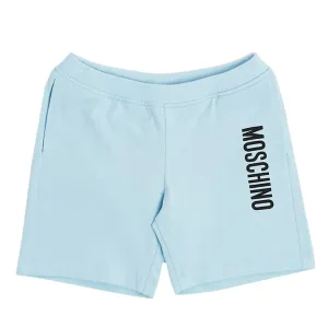 Moschino Baby Unisex Logo Print Shorts Blue 12/18 SKY