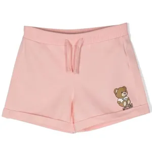 Moschino Girls Teddy Bear Print Shorts Pink 10A Sugar Rose