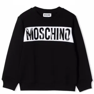 Moschino Boys Logo Sweatshirt Black 4Y #9865