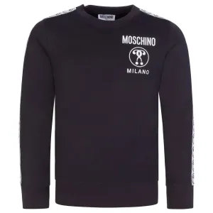 Moschino Tape Logo Sweater in Black 12A