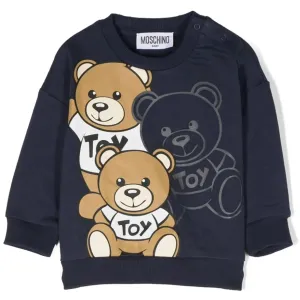 Moschino Baby Boys Teddy Bear Sweater in Navy 18/24 Blue