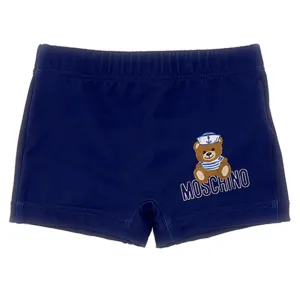 Moschino Baby Boys Teddy Bear Sailor Print Swim Shorts Navy 18/24 Blue