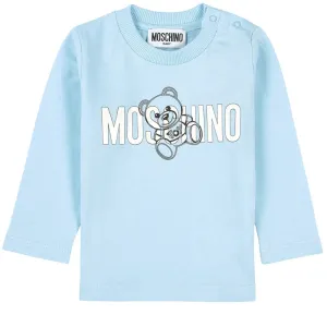 Moschino Baby Boys Long Sleeve T-shirt Blue 12M