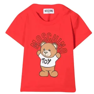 Moschino Baby Girls Teddy Bear T-shirt Red 3Y