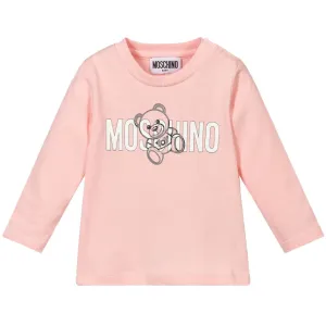 Moschino Baby Girl's Teddy T Shirt Pink 3Y
