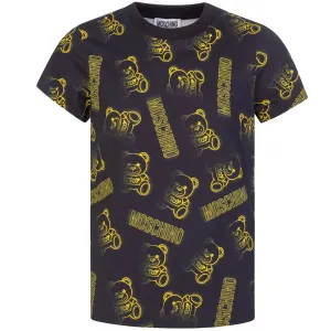 Moschino Boys Blurred Effect T-shirt Black 12A TOY Dots