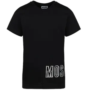 Moschino Boys Logo T-shirt Black 8Y #9881