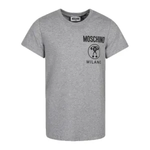 Moschino Boys Logo T-shirt Grey 10Y