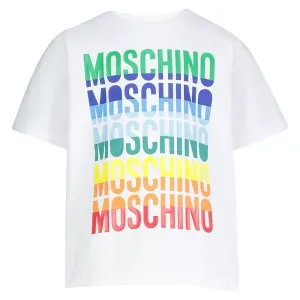 Moschino Boys Multiple Logo T-shirt Black 10Y #9920