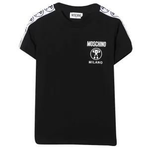 Moschino Unisex Kids Logo T-shirt Black 10Y #728152
