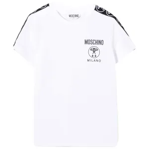 Moschino Unisex Kids Logo T-shirt White 10Y