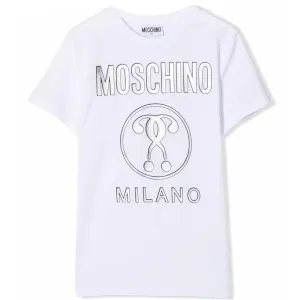 Moschino Unisex Logo T-shirt White 10Y