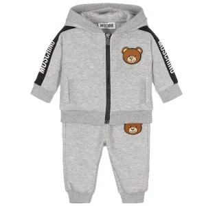 Moschino Unisex Babys Teddy Bear Tracksuit Grey 12M