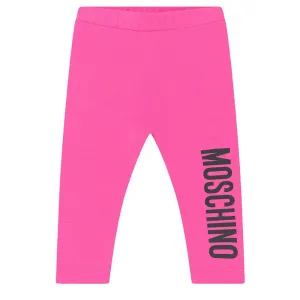 Moschino Baby Girls Logo Leggings Pink 2Y