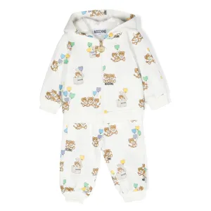 Moschino Baby Unisex Tracksuit Set in White 3A Cloud TOY Balloons