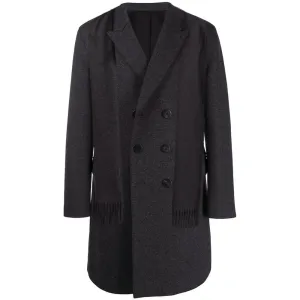 Neil Barrett Men's Double Breasted Wool Great Jacket Grey XL #1085364