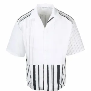 Neil Barrett Men's Open Collar Shirt White L