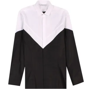 Neil Barrett Men's Textured Pattern Shirt Black And White XXL