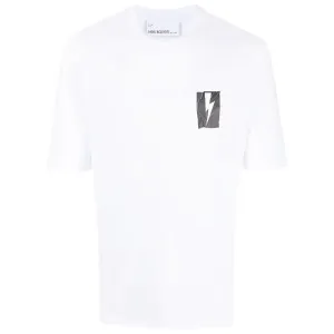 Neil Barrett Mens Flag Bolt T-shirt White M