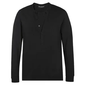 Neil Barrett Men's Long Sleeve Jersey T-shirt Black XL