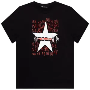 Neil Barrett Men's Star Painted T-shirt Black L