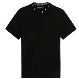 Neil Barrett Mens Thunderbolt Intarsia T-shirt Black S
