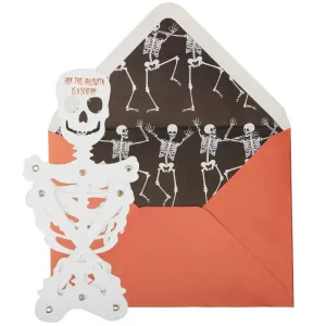 Articulated Skeleton Halloween Card