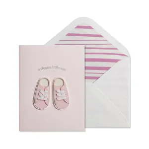 Baby Sneakers Girl New Baby Card
