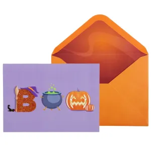 Boo Lettering Halloween Card
