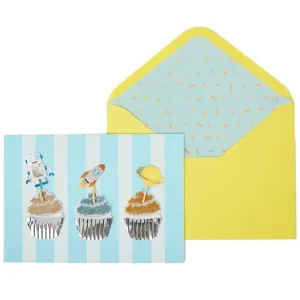 Boy Cupcakes Birthday Card