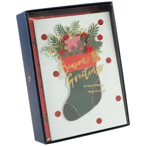 Christmas Stocking 8 Count Boxed Christmas Cards