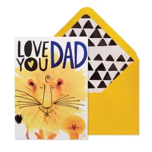 Dad and Kid Lion Father's Day Card